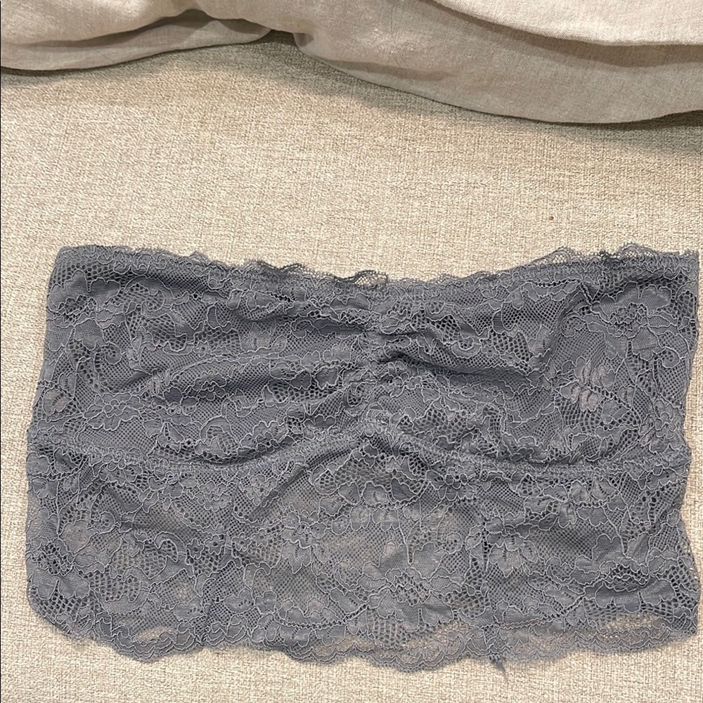American Eagle Lace Bandeau Bralette - Gray